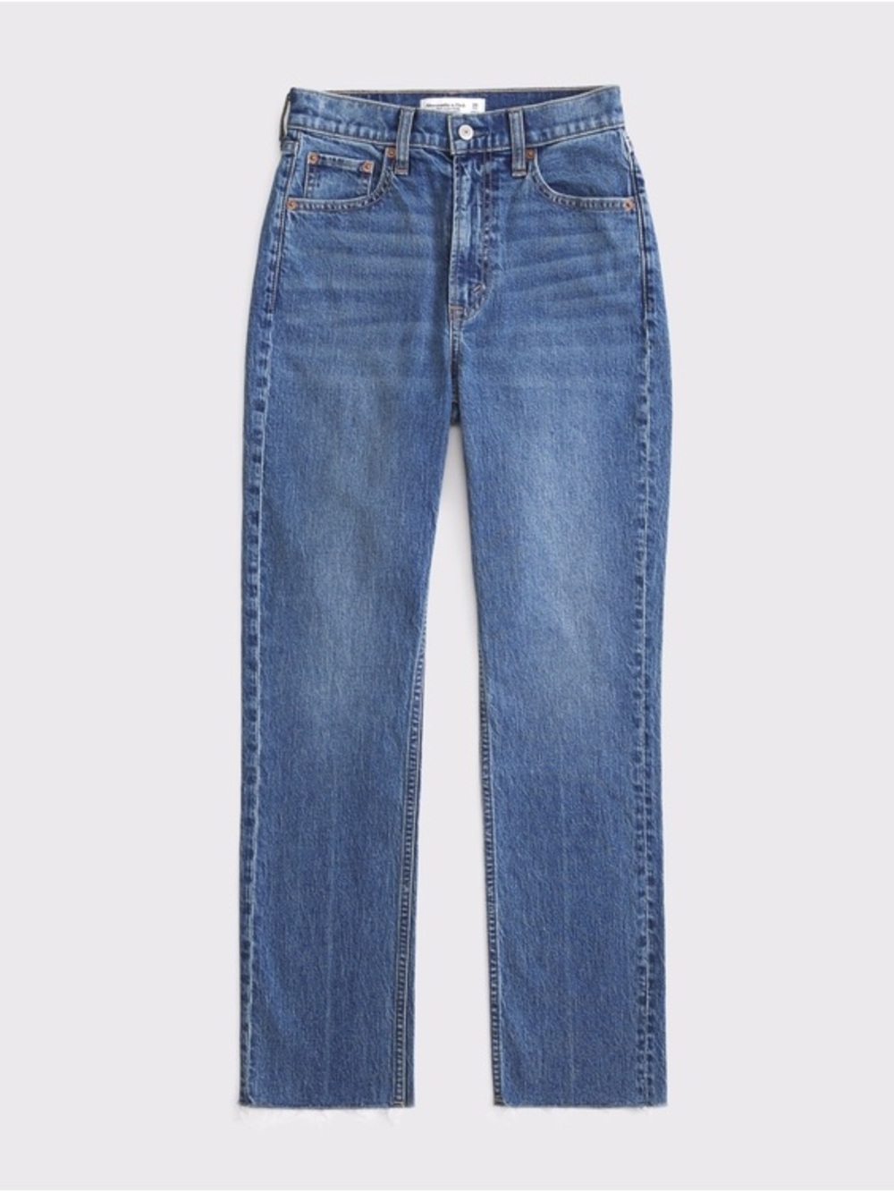 Abercrombie & Fitch Curve Love Ankle Straight Ultra High Rise Jeans